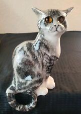 WINSTANLEY TABBY CAT SIZE 4 SIGNED PRE OWNED VINTAGE WITH THE FAMOUS GLASS EYES picture