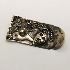 10.5g 925 ANTIQUE STUDIO DECO ABSTRACT STYLE STERLING SILVER PIN BROOCH picture