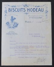 Invoice PARIS 1925AU BERRY GOURMAND HODEAU Illustrated Biscuits 81 picture