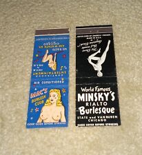 Vintage World Famous Minsky’s & Mac's Burlesque Club Matchbook Covers Chicago picture