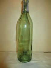 RARE VINTAGE E. CUSENIER & Co. COGNAC Bottle  Etched Green Glass, 12
