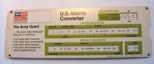 VTG 1974 US-Metric Converter Army National Guard American Slide Chart Corp picture