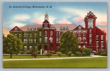 Manchester New Hamphire St Anselms College NH Liberal Arts Postcard Vtg A10 picture