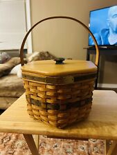 Longaberger 1997 Signed Christmas Snowflake Basket With Plastic Liner And Lid picture