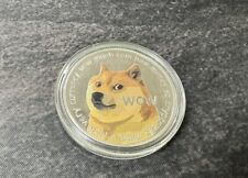 1x Dogecoin Physical Coin Crypto Coin Silver Doge Coin HODL - Awesome Gift picture