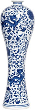 13 China Ceramic Vase Blue and White Porcelain Chinese Handmade Decorative Flowe picture
