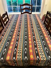 Vintage Southwest Boho Tablecloth Black Multicolor 99
