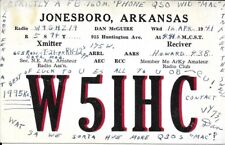 QSL 1941 Jonesboro Arkansas    radio  card picture