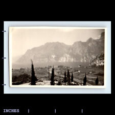 Vintage Photo LANDSCAPE MOUNTAINS WATER AND TOWN picture