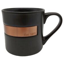Starbucks Minimalist Coffee Mug, 14oz Large Matte Black Copper Metallic est 1971 picture