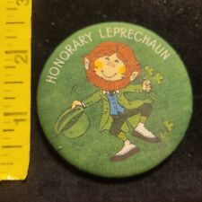 1980s Hallmark Honorary Leprechaun St Patricks Lapel Badge Vest Pin Vintage USA picture