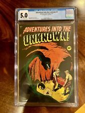 Adventures Into the Unknown #4 CGC 5.0 1949 BOBBY BLUE COLLECTION PRE CODE picture