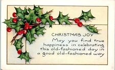 Whitney Christmas Joy  c1914 Embossed Postcard picture