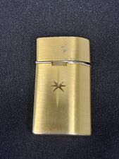 Vintage SWANK Gold Tone Starburst Cigarette Lighter Windproof Butane Japan picture