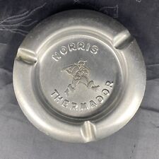VINTAGE NORRIS THERMADOR TOILET APPLIANCE CO. CAPED PIRATE COWBOY METAL ASHTRAY  picture