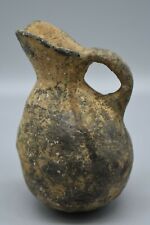 Ancient 5000+ Year Old Greek Cypriote Pottery Jug, black ware, beak spout.  RARE picture