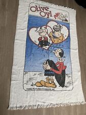 POPEYE VINTAGE BEACH TOWEL  38”X 57” KING FEATURES OLIVE OYL picture