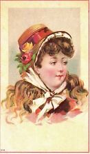 1880s-90s Young Woman in Bonnet Portrait Trade Card picture