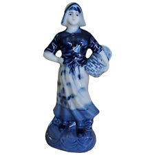 1940s Porcelain Dutch Girl Figurine Blue Made in Japan Vintage picture
