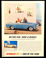Rambler American 440 Convertible Original 1963 Vintage Print Ad picture