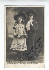PHYLLIS DARE & ZENA DARE, original signed autograph vintage RPPC SIGNED STAGE picture