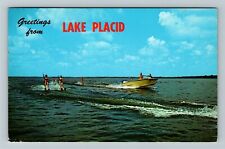 Lake Placid FL-Florida, Water Skiing, Boat, Ocean, Fun, c1971 Vintage Postcard picture