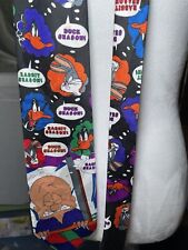Looney Tunes Tie Elmer Fudd Featuring Bugs Bunny And Daffy Duck Vintage 90’s picture