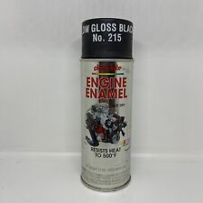 Vintage Plasti-kote Low Gloss Black - No. 215 engine enamel spray paint can picture