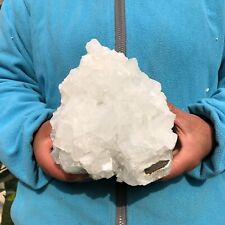 5.6 LB Natural White Calcite Quartz Crystal Cluster Mineral Specimen Healing picture