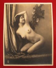 VINTAGE 1920's PHOTOGRAPH FEMALE SEXY NYMPH ROSES SENSUAL RISQUE FABULOUS  picture
