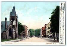 1908 Main Street Shops And Church Herkimer New York NY Posted Vintage Postcard picture