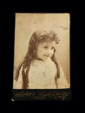 Alpena MI Girl Curly Hair Cabinet Card Photograph picture