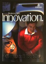 2011 EMIRATES AIRLINES Business Class Innovation MARKETING BROCHURE airways ad picture
