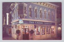 Postcard Disneyland Upjohn Old Fashioned Drustore Main Street Store Front Night- picture