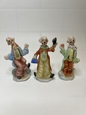 3 Vintage Playful Hobo Porcelain Clowns 3