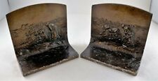 Antique K&O Heavy Book ends - The Gleaners picture