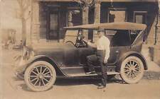 J81/ Interesting RPPC Postcard c1910 Early Automobile Driver 353 picture