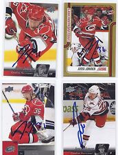 2009-10 UD #85 Jussi Jokinen Carolina Hurricanes Autographed Hockey Card picture