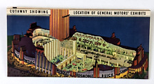 1933 Chicago World's Fair General Motors Building Exhibit Vintage Pamphlet IL GM picture
