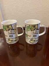 Brand New Dunoon Bone China Mugs Set of 2 Fine Wines Edition picture
