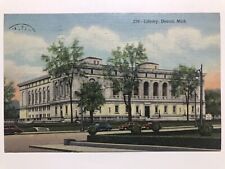 1940 Library Detroit Michigan Postcard picture