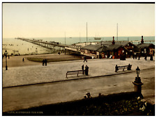England. Southport. The Pier. Vintage photochrome by P.Z, photochrome Zurich  picture