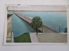 Cocoa FL-Florida, Bridge Over Indian River, Merritt Island Vintage Postcard 1937 picture