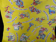 VINTAGE40's 50's CIRCUS FABRIC UNDER THE BIG TOP 2+ YARDS picture