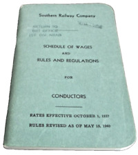 MAY 1940 SOUTHERN RAILWAY AGREEMENT WITH CONDUCTORS picture