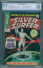 Silver Surfer #1 1968 CBCS 9.2 OW-W Pages Origin of the Silver Surfer Explained picture