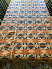 Antique Jacquard Woven Coverlet Mid 19th c  82” X 63” (approx) picture