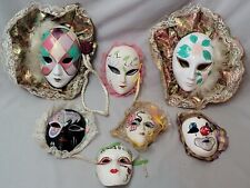 7 Porcelain Mardi Gras Decorative Hanging Heads-6