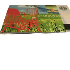 2004 Starbucks Card Summer Red Chair Unused No Value Pin Hidden 6015 Never Used. picture