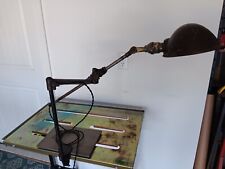 Vintage Antique O. C. White Industrial Clamp-On Adjustable Bench Mount Lamp picture